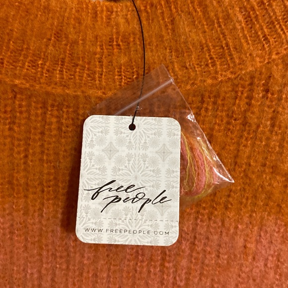 FREE PEOPLE Autumn Sky Colorblock Tri-Tone Pullover Wool Blend Sweater Size S - Picture 3 of 10